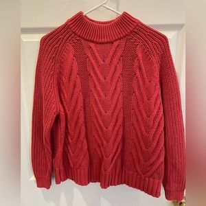 J.Crew Women’s Cable-knit Sweater. Size XS. Red